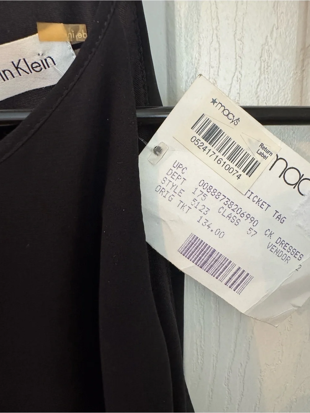 NWT Calvin Klein Black Dress (Size 8) - Picture 8 of 11